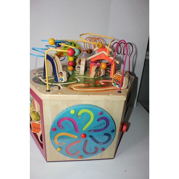 B. toys Wooden Activity Cube - Youniversity A School-Themed Activity Center - Picture 6 of 6
